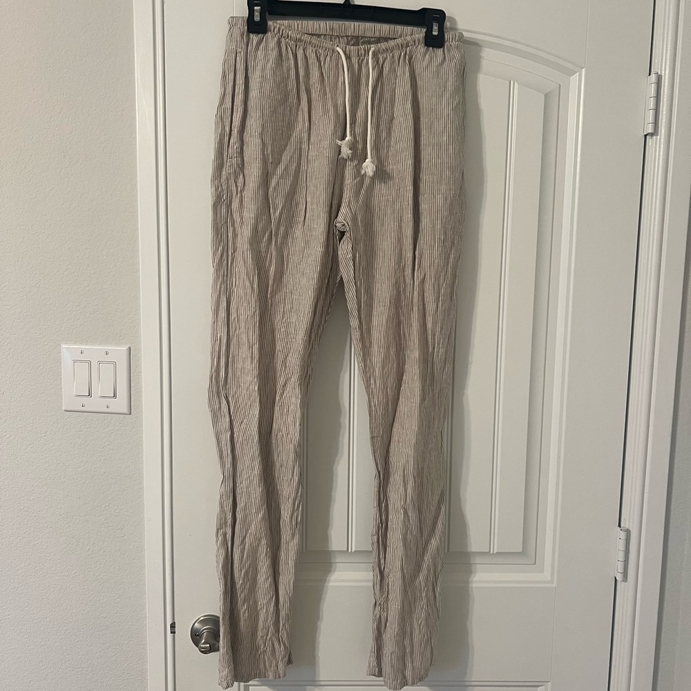 St. George 100% Linen Striped Pants